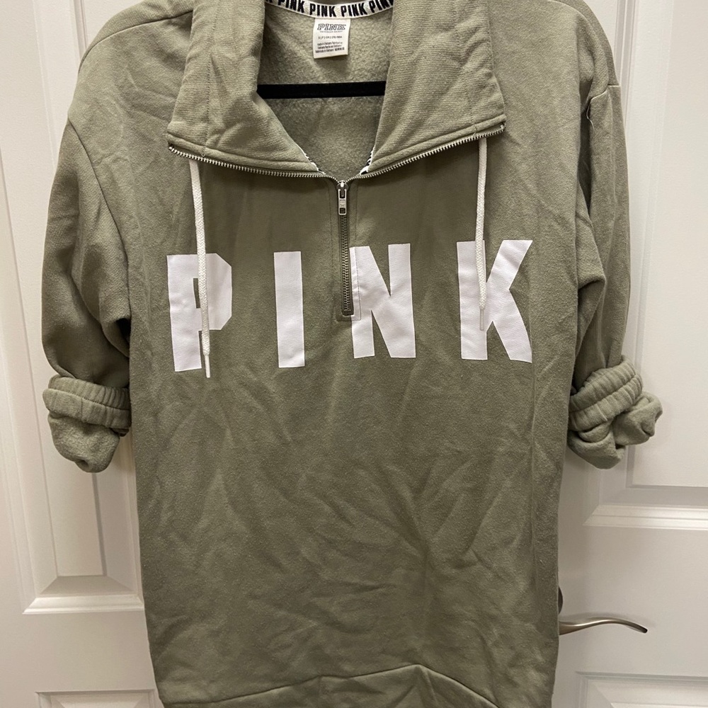 PINK Half Zip Pullover